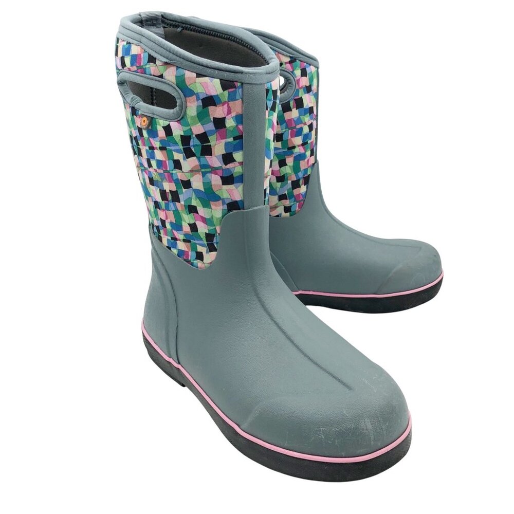 BOGS Kids Classic II Checkered Geo Insulated Winter Snow Boots Kids 6